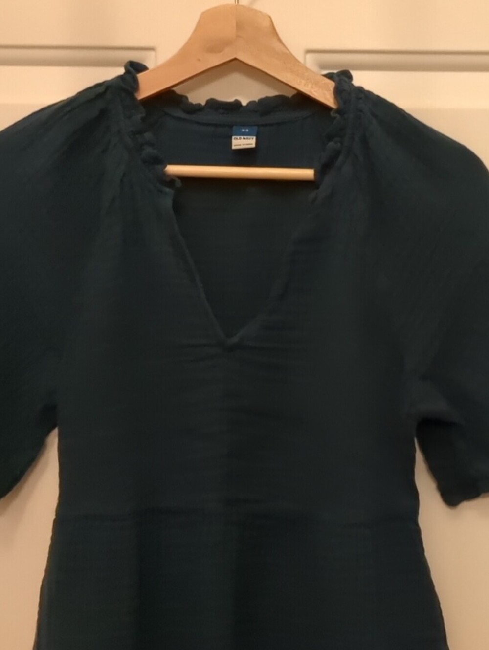 Old Navy Dark Blue V-Neck Short Sleeve Mini Dress